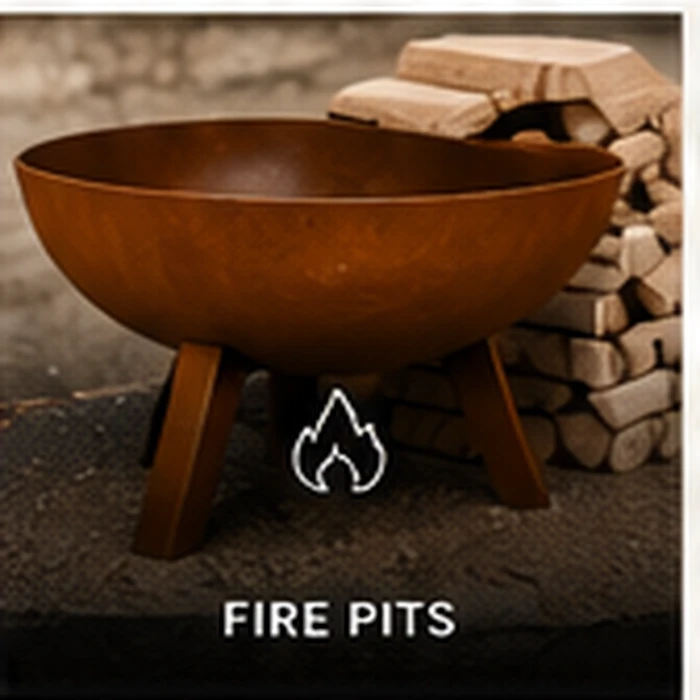 Corten steel fire pit