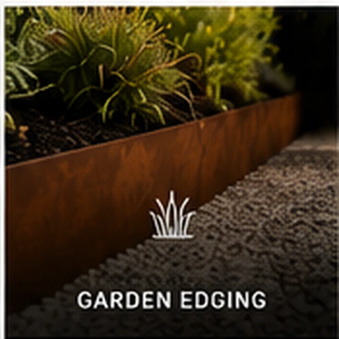 Corten garden edging