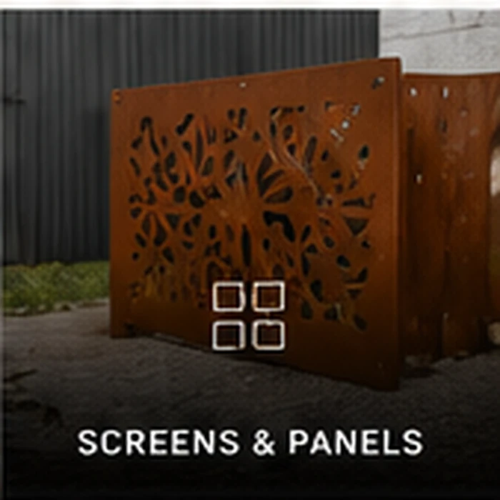 Corten decorative outdoor screen